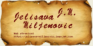 Jelisava Miljenović vizit kartica
